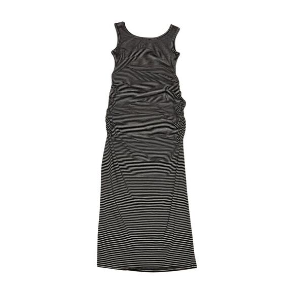 The Wendy Williams Blue & White Striped Ruched Sleeveless Long Tank Dress Size M - Picture 3 of 3